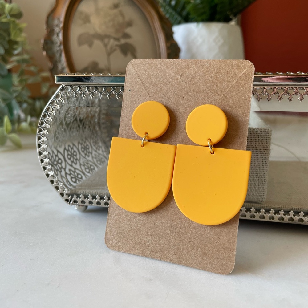 Yellow Statement Earrings